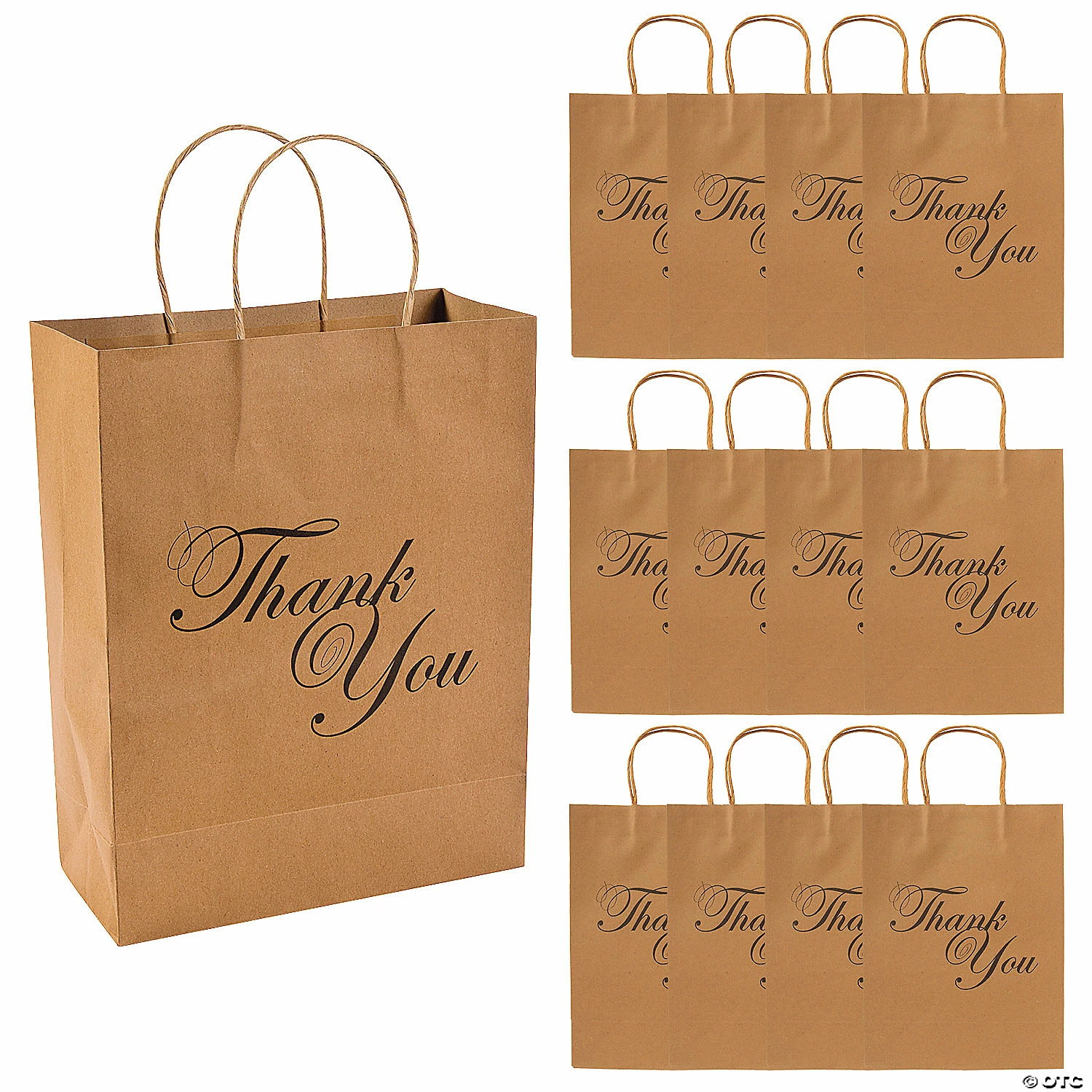 Cheap β€οΈ 10" x 13" Large Thank You Kraft Paper Gift Bags - 12 Pc. π₯ 1 Cheap β€οΈ 10" x 13" Large Thank You Kraft Paper Gift Bags - 12 Pc. π₯