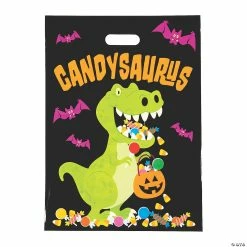 Best deal π 12 1/2" x 17" Bulk π¬ Candysaurus Trick-or-Treat Plastic Goody Bags - 50 Pc. π