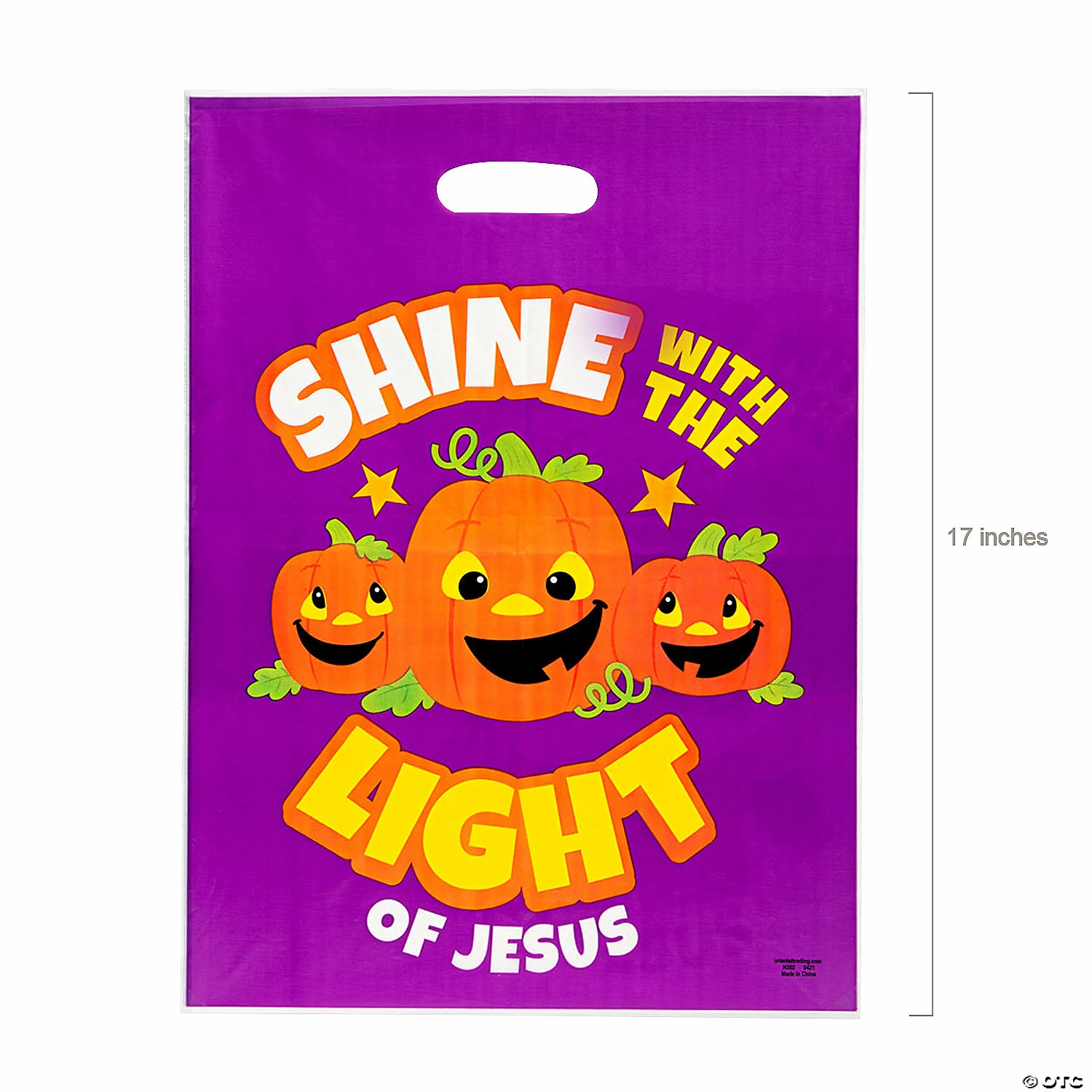 Discount π 12 1/2" x 17" Bulk Christian Pumpkin Trick-Or-Treat Plastic Goody Bags - 50 Pc. βοΈ 2 Discount π 12 1/2" x 17" Bulk Christian Pumpkin Trick-Or-Treat Plastic Goody Bags - 50 Pc. βοΈ - Image 2
