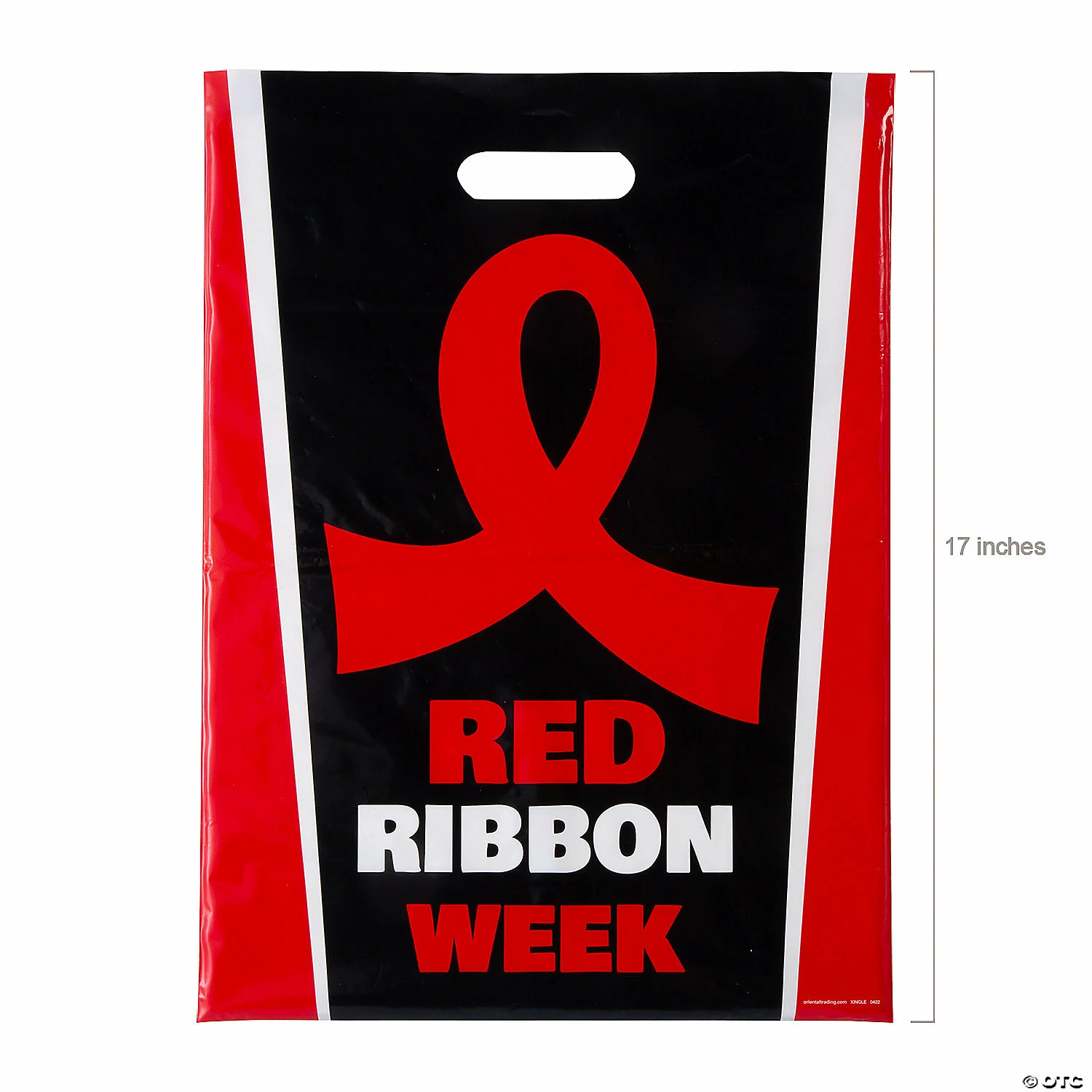 Coupon π 12 1/2" x 17" Bulk Large Red Ribbon Week Plastic Goody Bags - 50 Pc. π 2 Coupon π 12 1/2" x 17" Bulk Large Red Ribbon Week Plastic Goody Bags - 50 Pc. π - Image 2