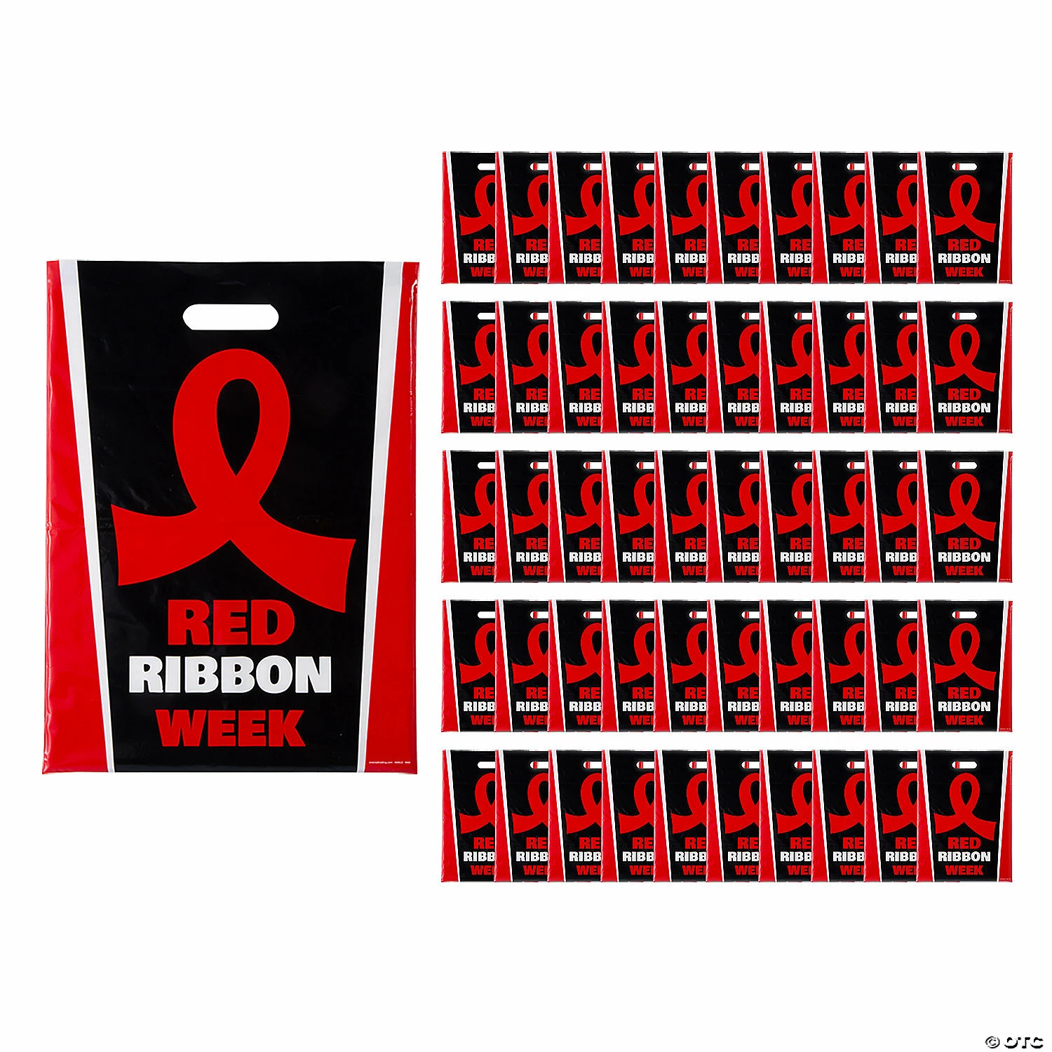 Coupon π 12 1/2" x 17" Bulk Large Red Ribbon Week Plastic Goody Bags - 50 Pc. π 1 Coupon π 12 1/2" x 17" Bulk Large Red Ribbon Week Plastic Goody Bags - 50 Pc. π