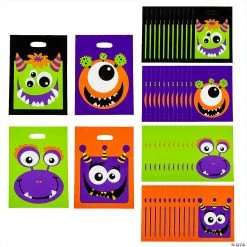Buy ๐ 12 1/2" x 17" Bulk Monster Trick-or-Treat Bags- 100 Pc. โ