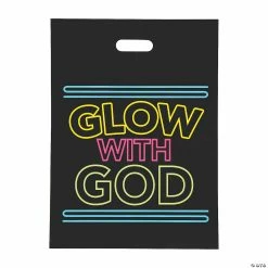 Wholesale ๐ฅ 12 1/2" x 17" Bulk Neon Religious Trick-Or-Treat Plastic Goody Bags - 50 Pc. โ