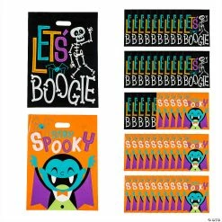Wholesale 🧨 12-1/2" x 17" Goofy Ghouls Plastic Trick-or-Treat Bags - 50 Pc. ❤️