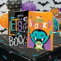 Wholesale 🧨 12-1/2" x 17" Goofy Ghouls Plastic Trick-or-Treat Bags - 50 Pc. ❤️ -Party Bags & Containers Shop 12 1 2 x 17 goofy ghouls plastic trick or treat bags 50 pc 13810929 a02