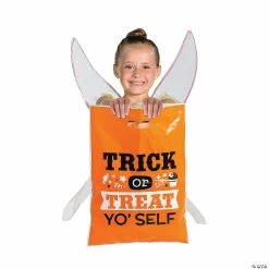 Wholesale ✨ 12-1/2" x 17" 🦇 Halloween Funny Sayings Trick-or-Treat Plastic Goody Bags - 50 Pc. 😉 -Party Bags & Containers Shop 12 1 2 x 17 halloween funny sayings trick or treat plastic goody bags 50 pc 13810930 a03