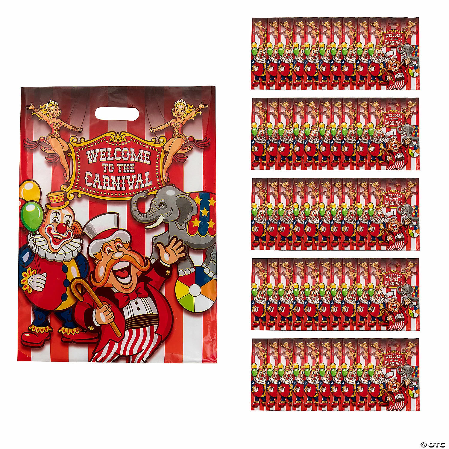 Hot Sale π₯ 12 1/2" x 17" Plastic Under the Big Top Treat Bags - 50 Pc. 𧨠1 Hot Sale π₯ 12 1/2" x 17" Plastic Under the Big Top Treat Bags - 50 Pc. π§¨