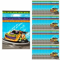 Flash Sale 😀 12" x 17" Bulk Cars & Trucks Plastic Goody Bags - 50 Pc. 👍