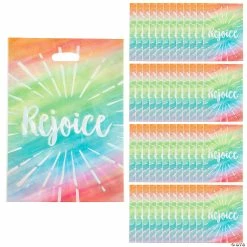 Flash Sale 🌟 12" x 17" Bulk Large Rejoice Plastic Goody Bags - 50 Pc. 😍