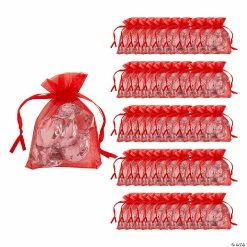 Promo 👍 Mini Organza Drawstring Treat Bags - 50 Pc. 🤩