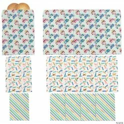 Promo 🎁 3 1/2" - 4 1/2" Large, Medium & Small Paper Food Truck Party Treat Bags - 12 Pc. 🎉