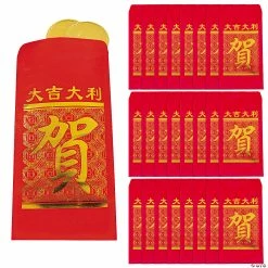 Promo ⭐ 3 1/2" x 7 1/4" Mini Lucky Money Paper Treat Bags - 24 Pc. 👍