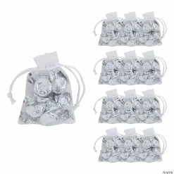 Outlet โจ 3 1/4" x 4 3/4" Mini Sheer Wedding Organza Drawstring Treat Bags - 12 Pc. โค๏ธ