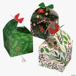Outlet ๐ 3D ๐ Christmas Greenery Gift Boxes with Bow - 12 Pc. ๐