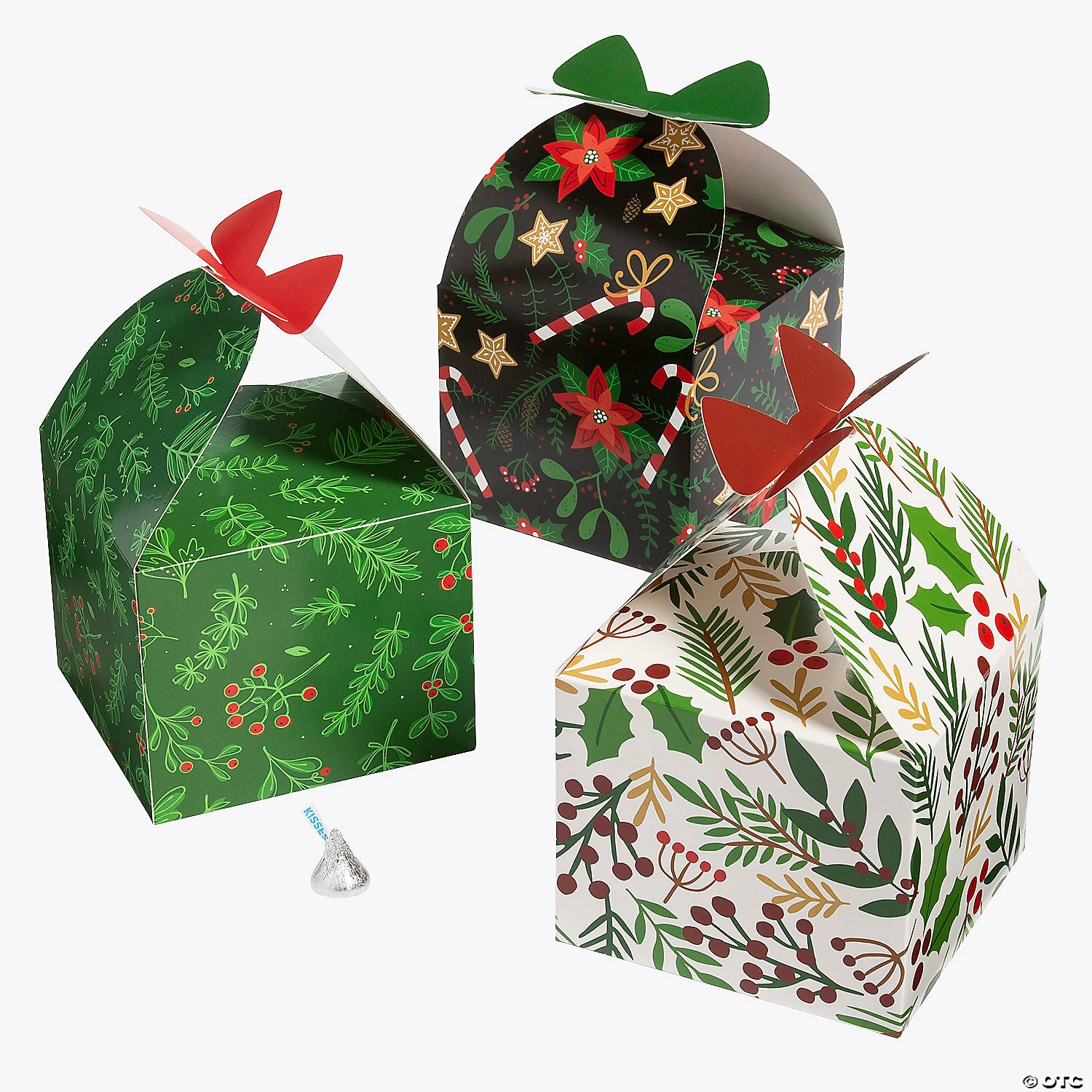 Outlet π 3D π Christmas Greenery Gift Boxes with Bow - 12 Pc. π 1 Outlet π 3D π Christmas Greenery Gift Boxes with Bow - 12 Pc. π
