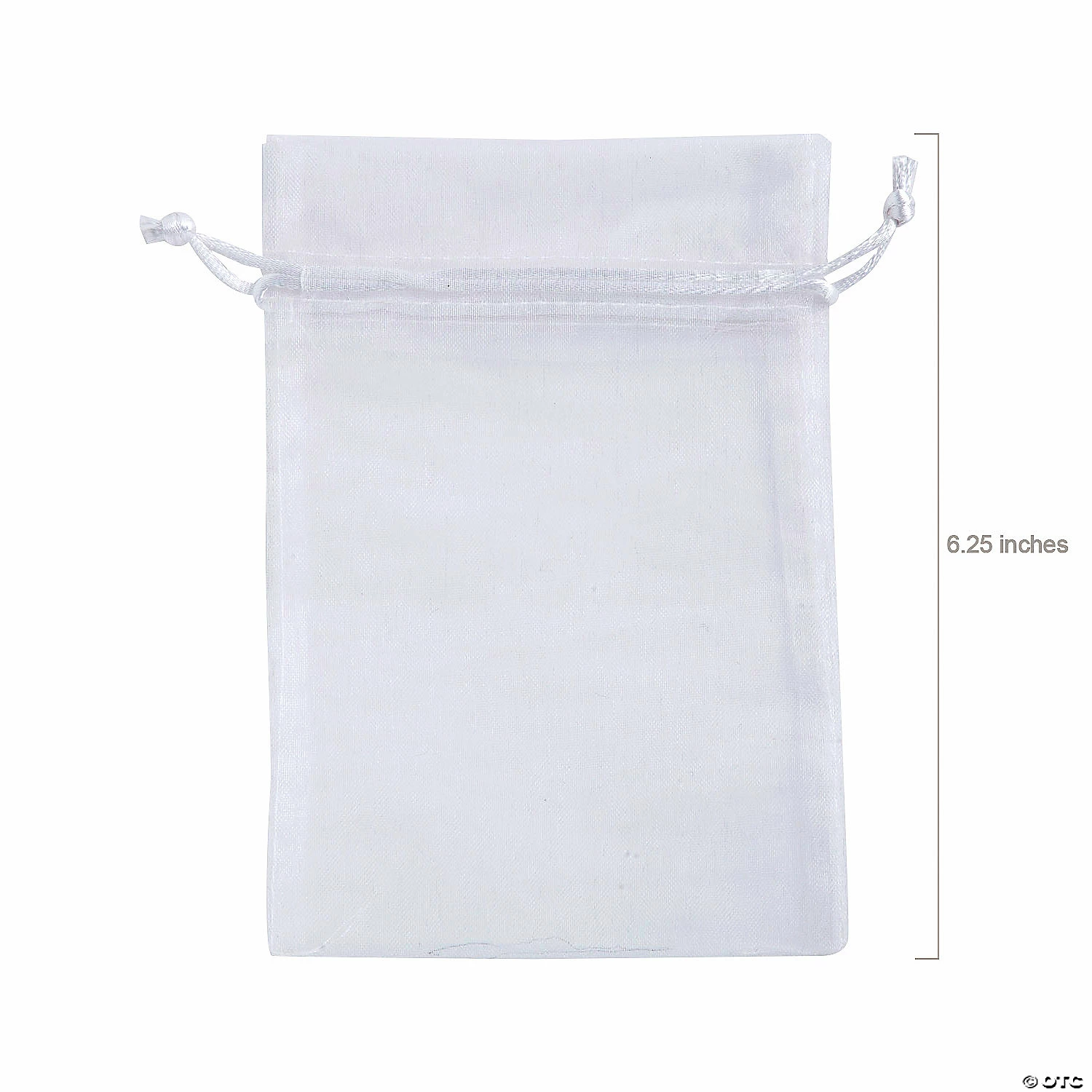 Wholesale ๐ 4 1/2" x 6 1/4" Large White Organza Drawstring Bags - 12 Pc. โ๏ธ 2 Wholesale ๐ 4 1/2" x 6 1/4" Large White Organza Drawstring Bags - 12 Pc. โ๏ธ - Image 2