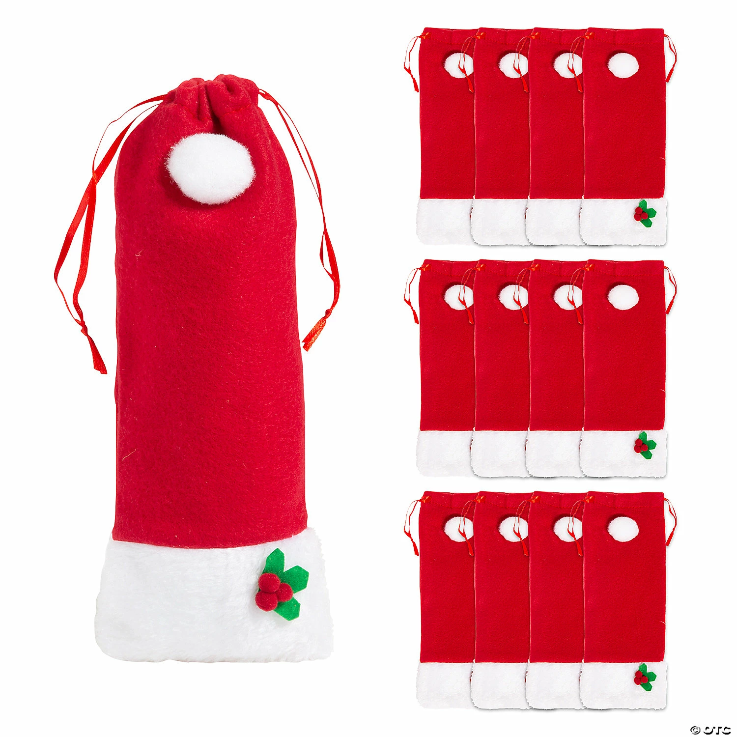 Top 10 π 4" x 10" Medium Santa Hat Fleece Drawstring Treat Bags - 12 Pc. π₯ 1 Top 10 π 4" x 10" Medium Santa Hat Fleece Drawstring Treat Bags - 12 Pc. π₯