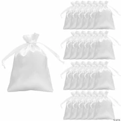 Cheap ⌛ Mini Satin Drawstring Bags - 24 Pc. 🎉