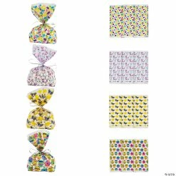 Budget 😉 5 1/4" x 11" Easter Print Cellophane Treat Bags - 12 Pc. 🎁