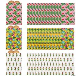 Cheapest 🥰 5 3/4" x 8" Bulk Luau Party Paper Treat Bag Assortment - 50 Pc. ✔️