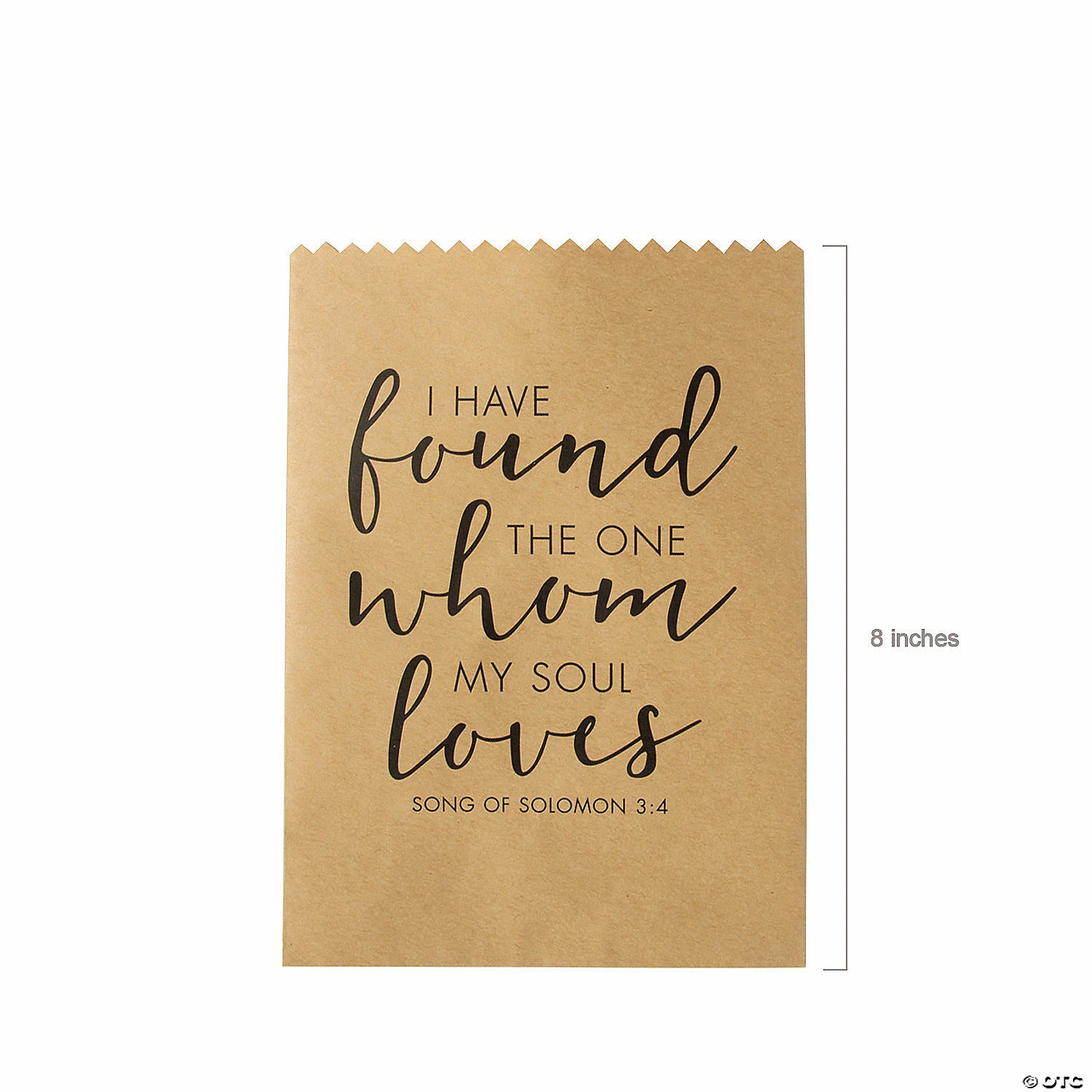 Budget π 5 3/4" x 8" Bulk Religious Wedding Kraft Paper Treat Bags - 50 Pc. π 2 Budget π 5 3/4" x 8" Bulk Religious Wedding Kraft Paper Treat Bags - 50 Pc. π - Image 2
