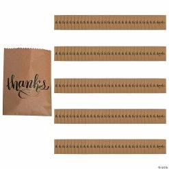 Buy ⌛ 5 3/4" x 8" Bulk Thanks Treat Bags - 150 Pc. 🥰