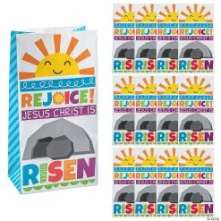 Budget 🌟 5" x 10" He Lives Paper Treat Bags - 12 Pc. 👍