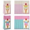 Deals 😀 5" x 10" Large Ice Cream Treat Bags with Cherry Stickers - 48 Pc. ✨