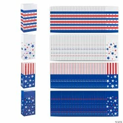 Hot Sale 🎁 5" x 10" Medium Patriotic Treat Bag Assortment – 144 Pc. 🌟