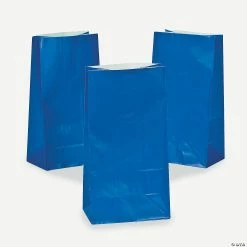 Promo 👏 Paper Treat Bags - 12 Pc. 🔥 5 Promo 👏 Paper Treat Bags - 12 Pc. 🔥 -Party Bags & Containers Shop 5 x 10 royal blue treat bags 12 pc 3 167 bv