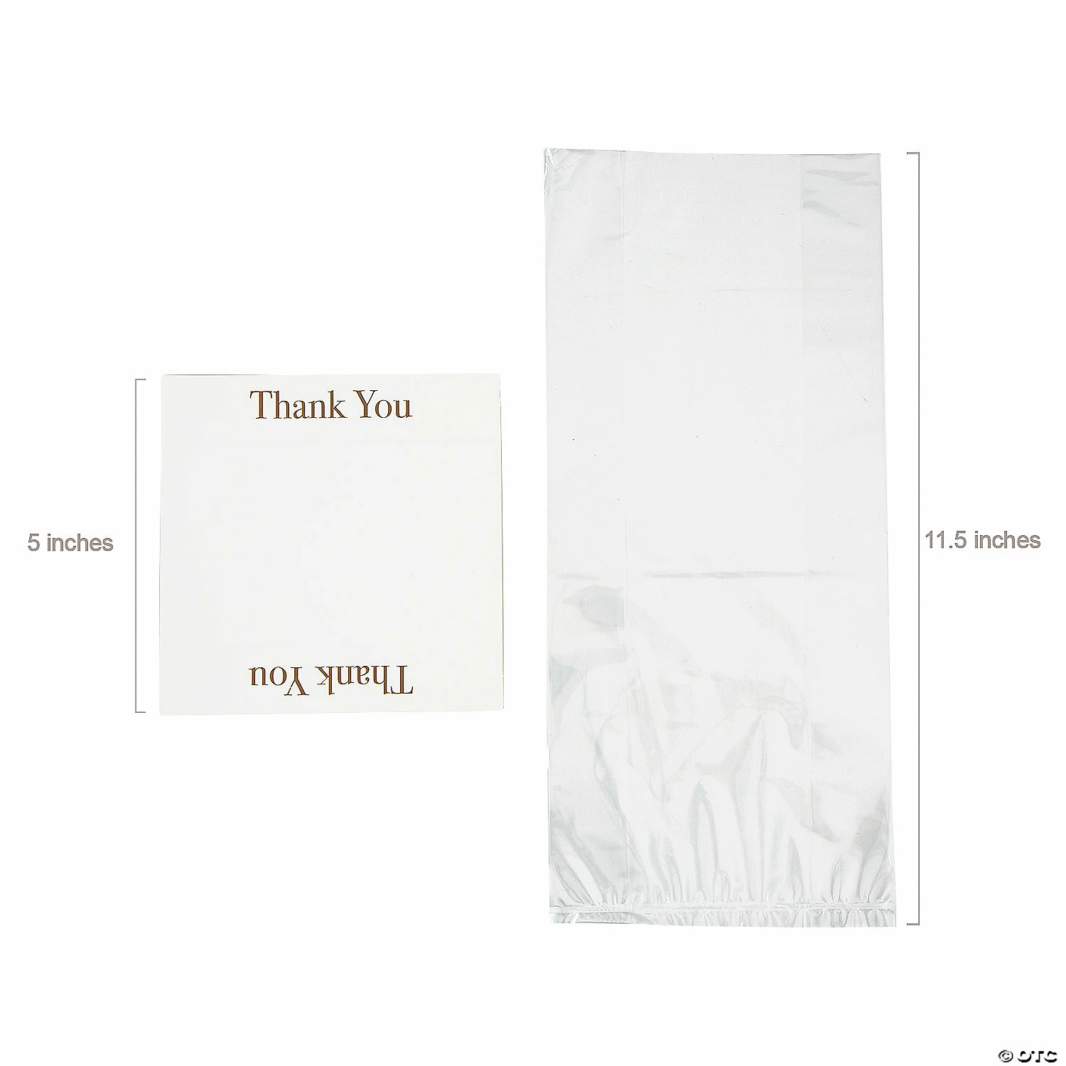 Outlet โจ 5" x 11 1/2" Cellophane Bags with Thank You Base Insert - 12 Pc. ๐ 2 Outlet โจ 5" x 11 1/2" Cellophane Bags with Thank You Base Insert - 12 Pc. ๐ - Image 2