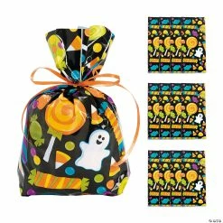 Cheapest 😉 5" x 11 1/2" 🎃 Halloween Ghost Cellophane Treat Bags - 12 Pc. 💯