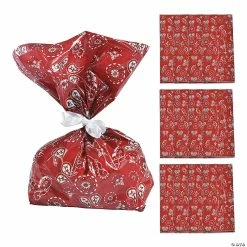 Flash Sale ❤️ 5" x 11 1/2" Medium Bandana Treat Bags - 12 Pc. 🤩