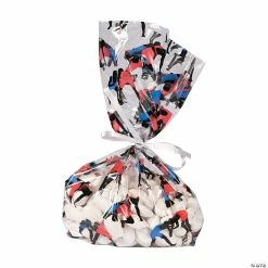 Discount 🛒 5" x 11 1/2" Medium Wrestling Cellophane Treat Bags - 12 Pc. 😍