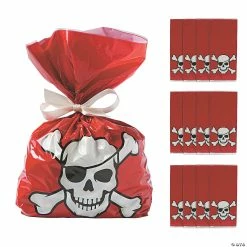 Budget 👍 5” x 11 1/2” Pirate Cellophane Bags - 12 Pc. 😉
