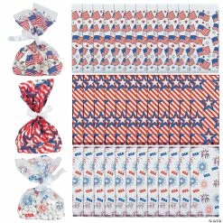 Deals ❤️ 5" x 11" Patriotic Cellophane Bag Assortment - 36 Pc. 🧨