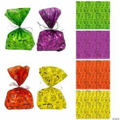 Flash Sale 🔥 5" x 2 1/2" x 11 1/2" Small Peanuts® 🧛 Halloween Cellophane Treat Bags - 12 Pc. 🛒