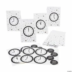 Discount π 5" x 3 1/4" x 10" Medium New Yearβs Eve Countdown Paper Goody Bags with Stickers - 30 Pc. π