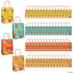 Coupon π€© 6 1/2" x 9" Bulk Medium Fiesta Muchas Gracias Gift Bags - 60 Pc. π€©