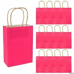 Flash Sale 🛒 6 1/2" x 9" Medium Kraft Paper Gift Bags - 12 Pc. 🔥