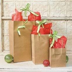 Best Sale 😍 6 1/2" x 9" Medium Kraft Paper Gift Bags - 12 Pc. 😉 -Party Bags & Containers Shop 6 1 2 x 9 medium kraft paper gift bags 12 pc 48 317 a04