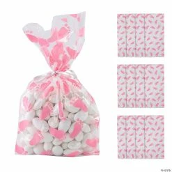Top 10 🎁 6 3/4" x 9 3/4" Pink Baby Footprint Cellophane Bags - 12 Pc. 😉
