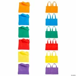 Buy π₯ 6" x 6" Mini Nonwoven Bright Color Tote Bags - 12 Pc. π§¨