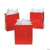Deals ⭐ 7 1/2" x 3 1/2" x 9" Medium Red Paper Gift Bags with Tags - 12 Pc. 💯