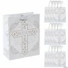 Flash Sale 🧨 7 1/2" x 9" Medium Religious Cross Paper Gift Bags - 12 Pc. 🌟