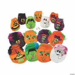 Cheap 🛒 7 1/4" x 8 1/2" Bulk Grinning 🦇 Halloween Plastic Drawstring Bags - 720 Pc. ❤️