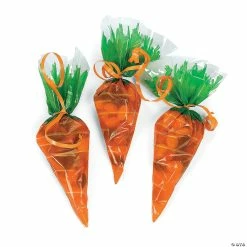 Discount 🌟 7 1/4" x 9 1/4" Carrot-Shaped Cellophane Bags - 12 Pc. 🌟 -Party Bags & Containers Shop 7 1 4 x 9 1 4 carrot shaped cellophane bags 12 pc 26 1415 p