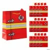 Best Sale ❤️ 7 1/4" x 9" Medium Firefighter Party Paper Gift Bags with Tags - 12 Pc. ❤️