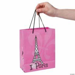 Wholesale 💯 7 1/4" x 9" Medium Perfectly Paris Paper Gift Bags - 12 Pc. 💯 -Party Bags & Containers Shop 7 1 4 x 9 medium perfectly paris paper gift bags 12 pc 13615103 a02
