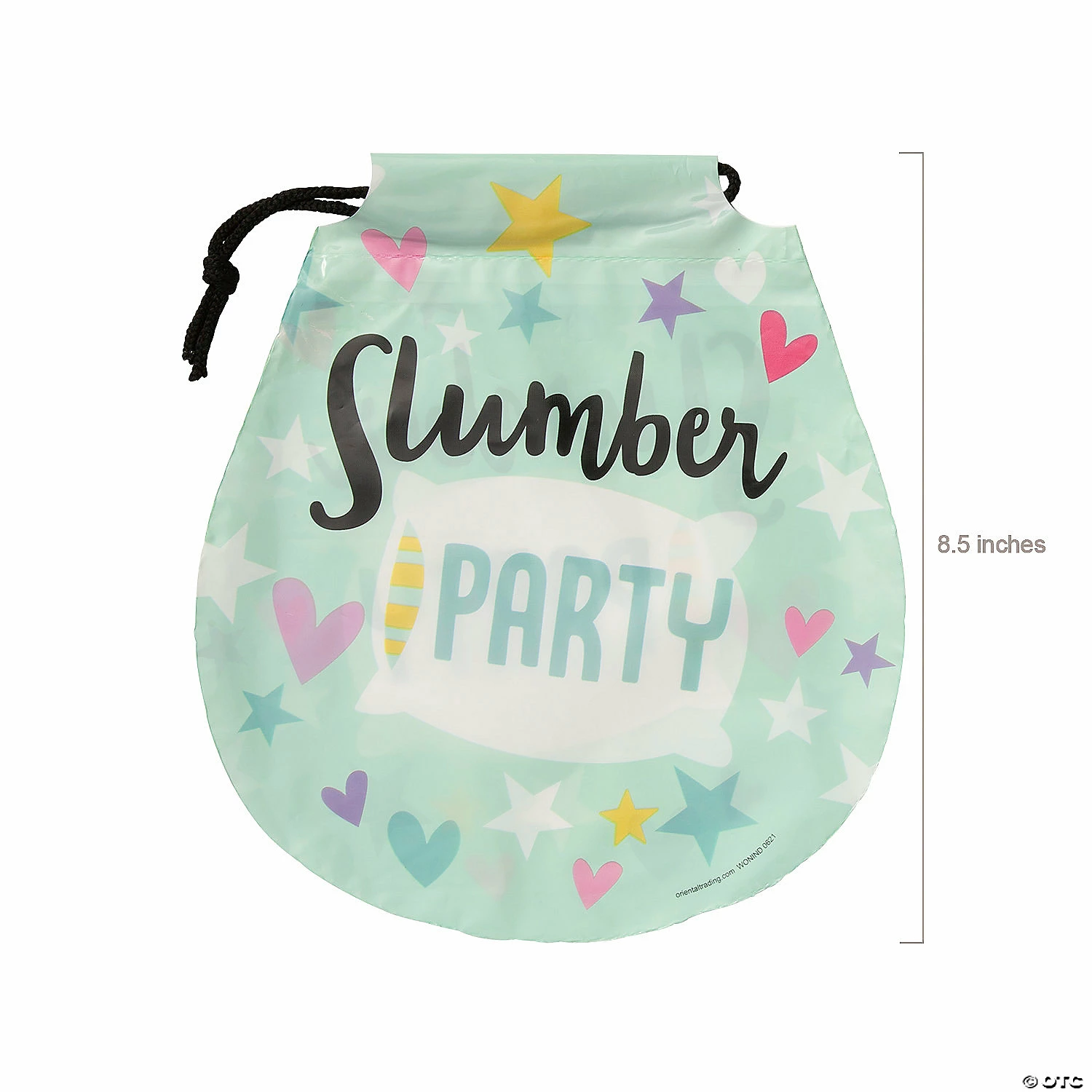 Promo π₯° 7 3/4" x 8 1/2" Slumber Party Favor Plastic Drawstring Bags - 12 Pc. π₯ 2 Promo π₯° 7 3/4" x 8 1/2" Slumber Party Favor Plastic Drawstring Bags - 12 Pc. π₯ - Image 2